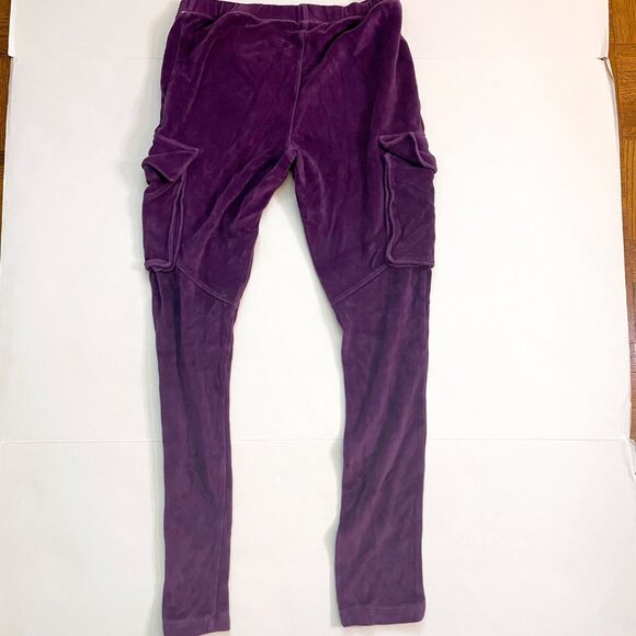 Tea Collection Purple Velour Cargo Pants, Size 16 - Picture 2 of 4